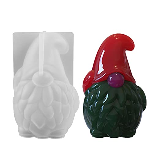 Moukkey 3D Wichtel Silikonform Kerze Formen Seifenform Handgemachte Kerzen Gießform 3D Weihnachten Candle Silikonformen, Kerzen Seifenform Für Handarbeit Ornamente Duftkerze von Moukkey