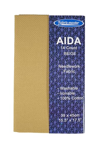 Aida, Fadenzahl 14, 49 x 45 cm, Beige von Mouldmaster