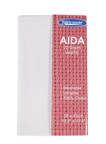 Aida-Stoff, Fadenzahl 22, 39 x 45 cm, Weiß von Mouldmaster