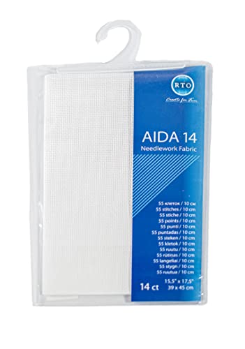 Mouldmaster Aida05 Aida, Fadenzahl 14, weiß, Baumwolle, 39cm x 45cm von Mouldmaster