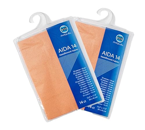 Mouldmaster Aida 14 Count Pale Pink Pack of Two 39cm x 45cm von Mouldmaster