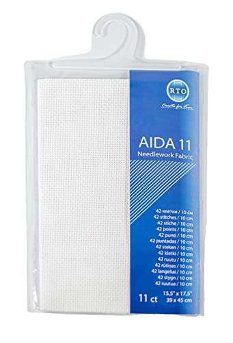 Mouldmaster Aida01 Aida, Fadendichte 11, weiß, 39cm x 45cm von Mouldmaster