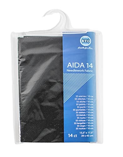 Mouldmaster Aida06 Aida, Fadendichte 14, schwarz, 39cm x 45cm von Mouldmaster