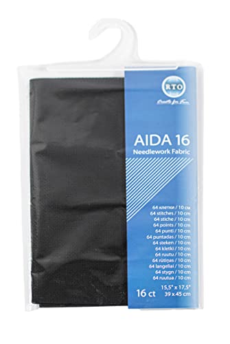 Mouldmaster Aida18 Aida 16 Schwarz, Baumwolle, 39cm x 45cm von Mouldmaster