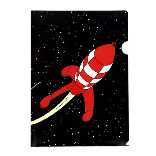 A4 Plastic Folder The Adventures of Tintin The Lunar Red Rocket (15122) von Moulinsart