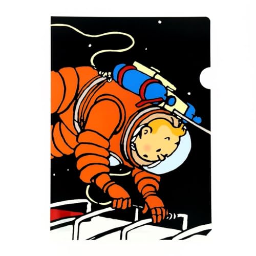 Moulinsart A4 Plastic Folder The Adventures of Tintin on The Moon (15124) von Moulinsart