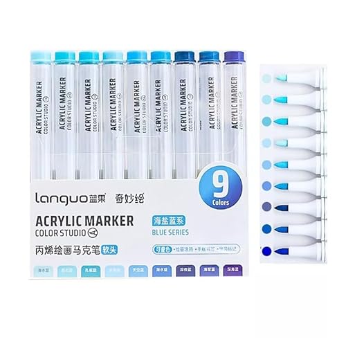 Mounteps Acryl-Filzstifte, stapelbar und hochwertig, 9 Farben (Farbe B) von Mounteps