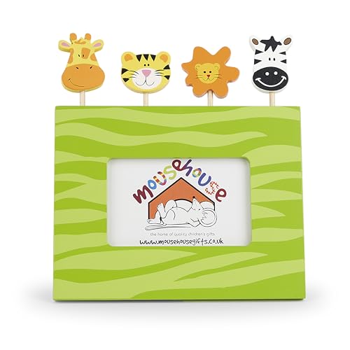 Mousehouse Gifts Kinder Bilderrahmen Safari Dschungel Tiere Holz von Mousehouse Gifts