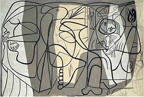 Pablo Picasso The painter and his model 1926 A0 Poster on Canvas - Filmkunstposter in verschiedenen Größen für Wohn- oder Schlafzimmerideen. Randlose Kultfilmbilder, klassische ikonische 70er, 80er, von Movie Posters