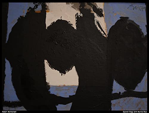 robert motherwell spanish elegy with marine blue jpb 24207202126 o 1 A0 Poster on Canvas - Filmkunstposter in verschiedenen Größen für Wohn- oder Schlafzimmerideen. Randlose Kultfilmbilder, klassisch von Movie Posters