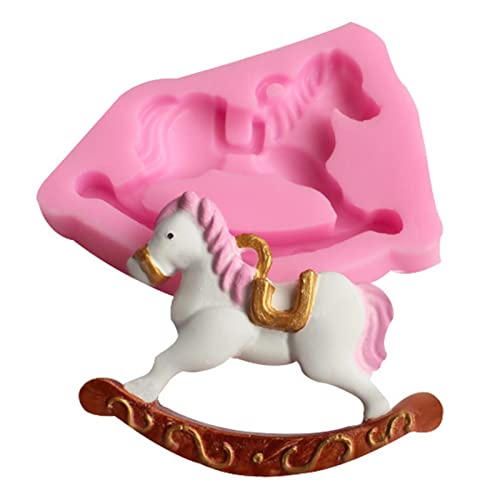 Moxeupon Pony-Süßigkeitsfor | Tierschokoladenformen - Desserts Seifenform Schokolade Cupcake Kuchen Topper Dekoration Eiswürfel Pudding Fondant Form von Moxeupon