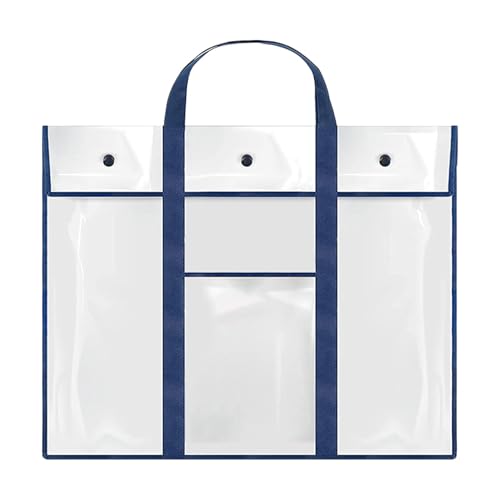 Poster Bag Carrier, Bulletin Board Storage Bag - Klarer wasserdichte Kunstorganisator Posterbeutel | PVC Artwork Storage Organizer, Bulletin Board Inhaber für Lehrer Klassenzimmer von Moxeupon