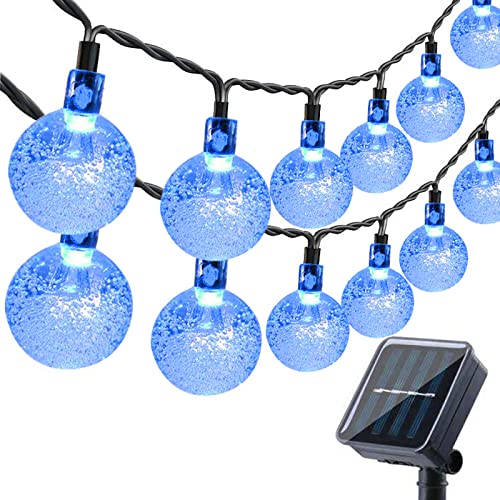 Moxled Solar Lichterkette Aussen 60 LED, 11M Lichterkette Außen Solar Wasserdicht, 8 Modes Solar Lichterkette Außen für Garten, Terrasse, Balkon, Partys (Blau) von Moxled