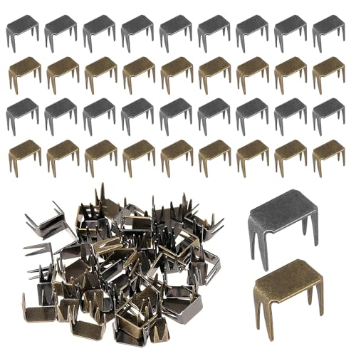 50 Stück Reißverschlussstopper Reißverschluss Reparatur Set #5 Oben & Unten Verschlüsse Zipper Top Plug und Repair Zip Stopper Ersatzzubehör Stopper für Tasche (Antike Bronze, Pistolenfarbe) von Mozeat Lens