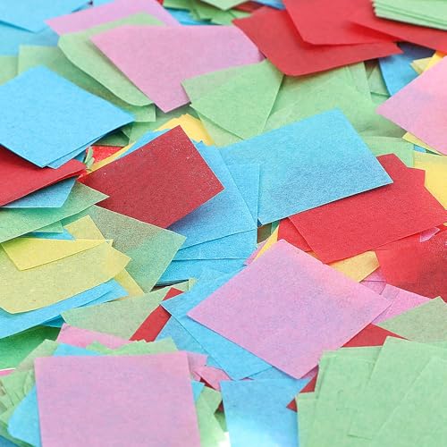 5400 Stück Konfetti, Tischdeko Geburtstag Bunt Quadrat Konfettikanone 2,5 * 2,5 Cm Bunte Streudeko Geburtstagsdeko Krepppapier Blütenkonfetti Für Geburtstag Party, Hochzeit Feier, JGA von Mozeat Lens