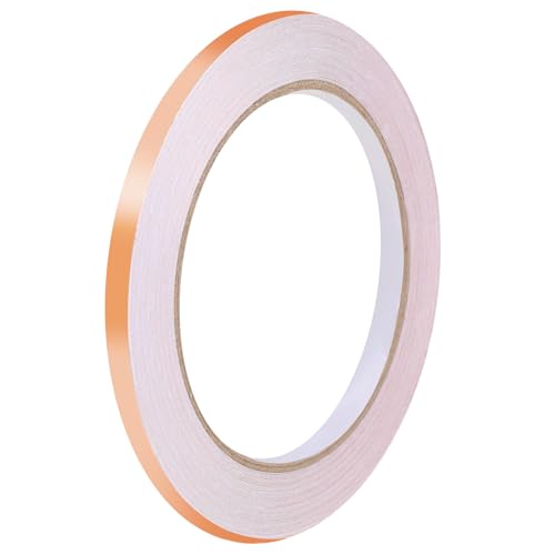 Mozeat Lens 1 Rollen Kupferfolie Klebeband Leitfähig Copper Foil Tape 20m x 6mm Kupferfolienband Kupferband Selbstklebend für EMI Abschirmung Schneckenschutz Elektro Reparatur Löten Basteln(Roségold) von Mozeat Lens