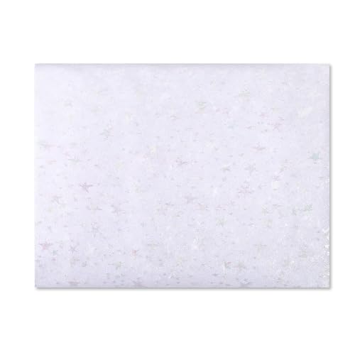 Tüllstoff 155 x 100 cm Tüllstoff Meterware Glitzernder Stoff Netzstoff Glitzer Garn Tüll Deko Stoffe Glitzertüllstoff Tüll Spitze Stoff für DIY Bekleidung Hochzeitskleid Fotografie Hintergrund (Weiß) von Mozeat Lens