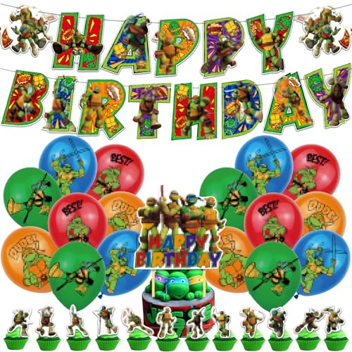 Turtles Birthday Party Supplies, Turtles Theme Party Decorations, Birthday Supplies Decoration Set von Mprocen