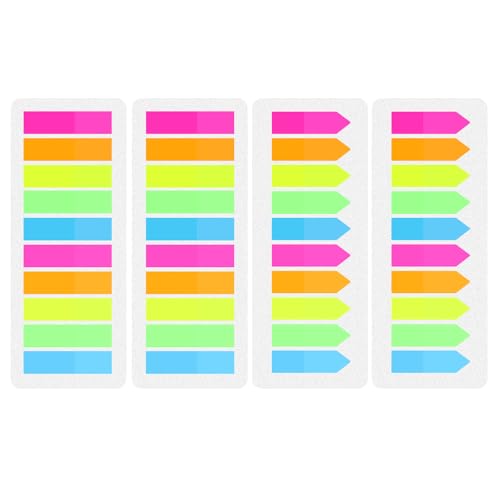 800 Stück Haftstreifen Haftnotizen - 4 Stile Haftmarker Klebezettel Sticky Notes Index Tabs Post its Klein Heftstreifen Pastell Tabs Klebemarkierung Poster Strips - Weiß von Mr Cozy