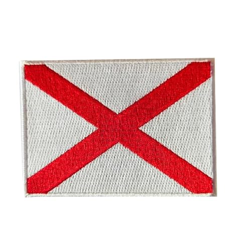 Alabama Staatsflagge bestickter Aufnäher - 8,9 x 6,3 cm zum Aufbügeln / Aufnähen für Jacken, Hüte, Rucksäcke und Uniformen von Mr Patches