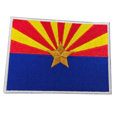 Arizona Staatsflagge Aufnäher Bügelbild bestickt Aufnäher Bügelbild Aufbügler Patch für Jacken, Rucksäcke, Hüte und Uniformen von Mr Patches