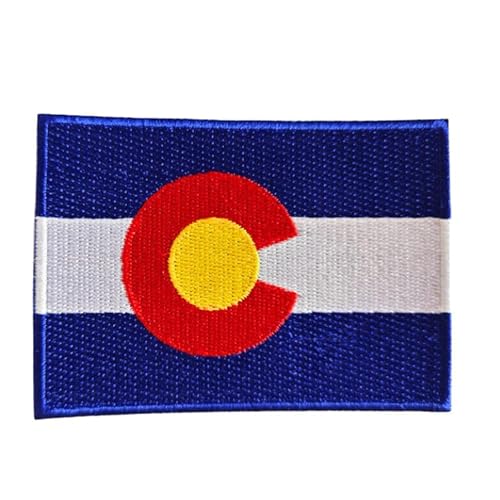 Colorado Staatsflagge Bügelbild bestickt Patch zum Aufbügeln / Aufnähen für Jacken, Rucksäcke, Hüte und Uniformen von Mr Patches