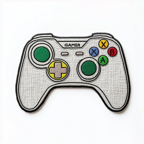 Game Controller bestickter Aufnäher - 12,7 x 8,8 cm zum Aufbügeln / Aufnähen für Jacken, Hüte, Rucksäcke und Gamer Gear von Mr. Patches von Mr Patches