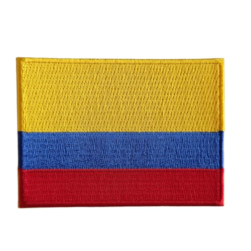 Mr Patches Kolumbien Flagge Bügelbild bestickt Patch Set (2er-Pack) - Bügelbilder / Aufnäher für Jacken, Rucksäcke, Hüte und Uniformen von Mr Patches