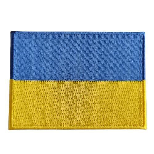 Mr Patches Ukraine Flagge Aufnäher Bügelbild Patch Set (2er-Pack) - Aufbügler / Aufnäher für Jacken, Rucksäcke, Hüte und Uniformen von Mr Patches