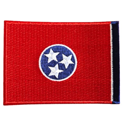 Mr. Patches Aufnäher Tennessee Flagge bestickt - 8,9 x 6,3 cm Bügelbild / Aufnäher für Jacken, Hüte, Rucksäcke und Uniformen von Mr Patches