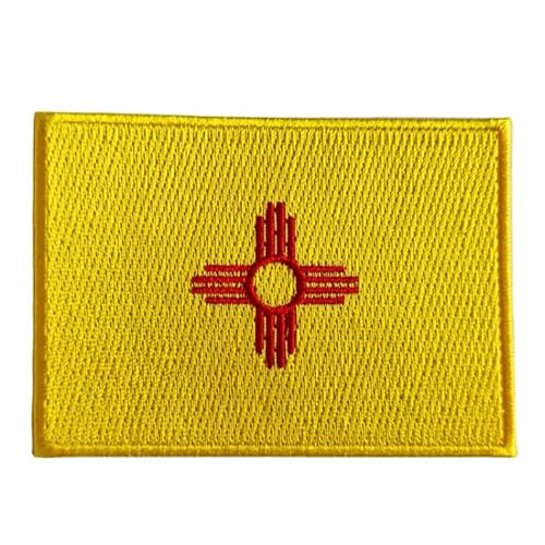 New Mexico State Flag Embroidered Patch - 8.9 cm x 6.3 cm Iron on / Sew On Accessory for Jackets, Hats, Backpacks and Uniforms von Mr Patches