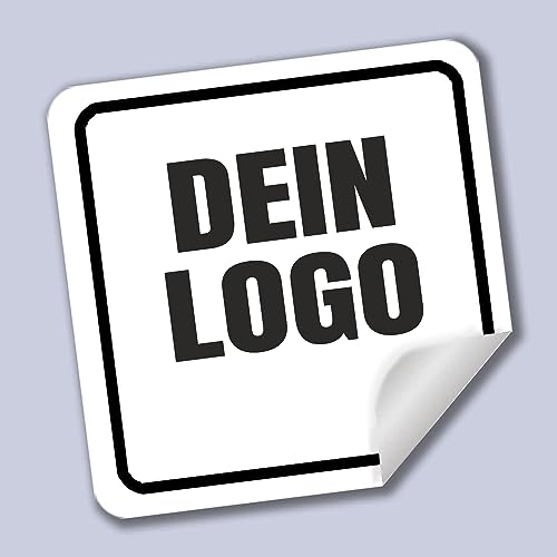 100 Aufkleber, personalisierte Etiketten - PERSONALISIEREN SIE HIER - Unternehmensetiketten - Firmenlogo - Logo, Bild, Fotos - Aufkleber Shop, Büro (4x4 cm) von Mr Pubblicità