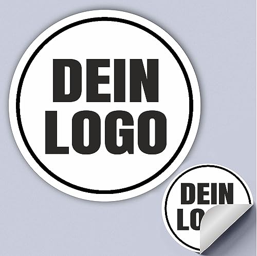 100 Aufkleber, personalisierte Etiketten - PERSONALISIEREN SIE HIER - Unternehmensetiketten - Firmenlogo - Logo, Bild, Fotos - Aufkleber Shop, Büro (6 cm) von Mr Pubblicità