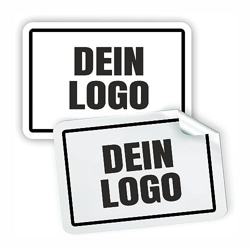 100 Aufkleber, personalisierte Etiketten - PERSONALISIEREN SIE HIER - Unternehmensetiketten - Firmenlogo - Logo, Bild, Fotos - Geschäftsaufkleber, Büro (6,5 x 4,5 cm) von Mr Pubblicità