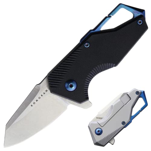 Mr. Blade Komoran Azure Edge Framelock Messer, Griff aus G10 - Aluminium Spacer Clip und Glasbrecher von Mr. Blade