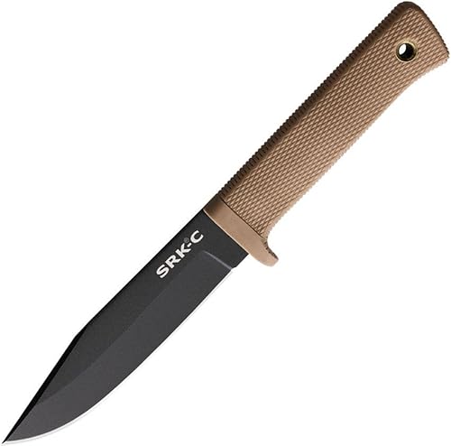 SRK-C Desert Tan Compact Camping Messer — Bushkraft Messer aus SK5 Stahl mit Kray-Ex und Schede aus Secure-Ex von Mr. Blade