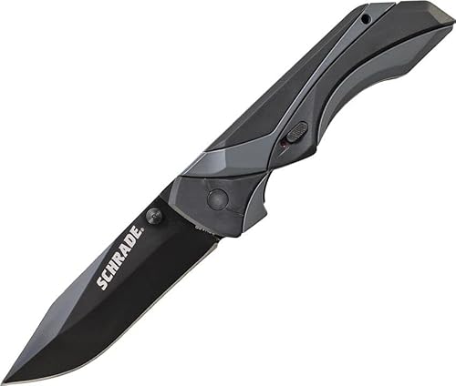 Schrade Exklusives Linerlock Messer aus AUS-8 Stahl, Aluminium Griff mit TPR Einlagen von Mr. Blade