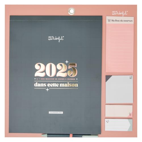 Mr.Wonderful Magnetischer Wandkalender 2025 – Es gibt viele Dinge in diesem Haus zu feiern – inklusive Notizblock und Aufkleber von Mr. Wonderful