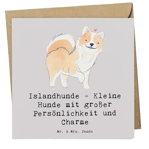 Mr. & Mrs. Panda Deluxe Karte Charme Islandhund - Geschenk, Abenteuerlust, Klappkarte, Persönlichkeit, Islandhunde, Grußkarte, Hunderasse, von Mr. & Mrs. Panda