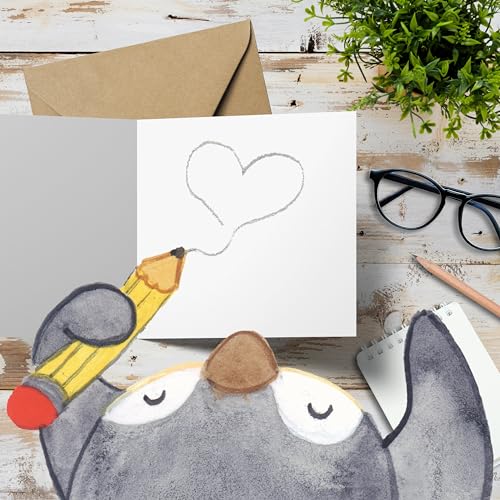 Mr. & Mrs. Panda Deluxe Karte Henna-Abend Magie - Geschenk, Liebe, Hochwertige Klappkarte, Zusammenhalt, Glückwunschkarte, Lachen, kunstvolle Muster, von Mr. & Mrs. Panda