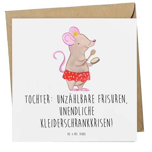 Mr. & Mrs. Panda Deluxe Karte Tochter Mode - Geschenk, Kleiderschrank, Unvergessliche Momente, Hochwertige Klappkarte, Einladungskarte, Geschenke, von Mr. & Mrs. Panda