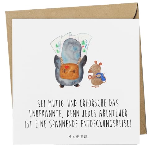 Mr. & Mrs. Panda Deluxe Karte Unbekannte Orte erkunden - Geschenk, Abenteuerlust, Klappkarte, Einladungskarte, neue Pfade, faszinierende Geschichten, von Mr. & Mrs. Panda