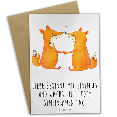 Mr. & Mrs. Panda Grußkarte Hochzeit Liebe - Geschenk, Hochzeitszitat, Design, wundervolle Augenblicke, Hochtzeit, Klappkarte, Ja, Einladungskarte, von Mr. & Mrs. Panda