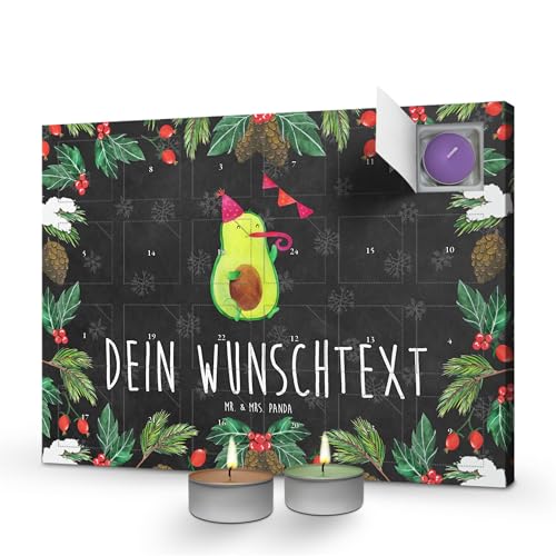 Mr. & Mrs. Panda Personalisierter Duftkerzen Adventskalender Avocado Geburtstag - Personalisierte Geschenke, Vegan, Party, Überraschung, Gesund, von Mr. & Mrs. Panda