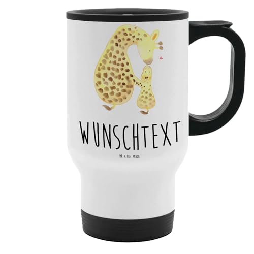 Mr. & Mrs. Panda Personalisierter Thermobecher Giraffe Kind - Personalisierte Geschenke, Thermobecher mit Namen, Sohn, Afrika, Tochter, von Mr. & Mrs. Panda