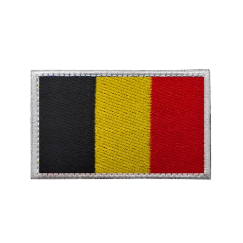 Armband mit europäischem Nationalemblem, bestickt, britische französische Flagge, Stickerei, DIY, personalisiertes Stoffarmband (Belgischer weißer Rand) von Mr.Fashion