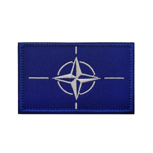 Armband mit europäischem Nationalemblem, bestickt, britische französische Flagge, Stickerei, DIY, personalisiertes Stoffarmband (NATO) von Mr.Fashion