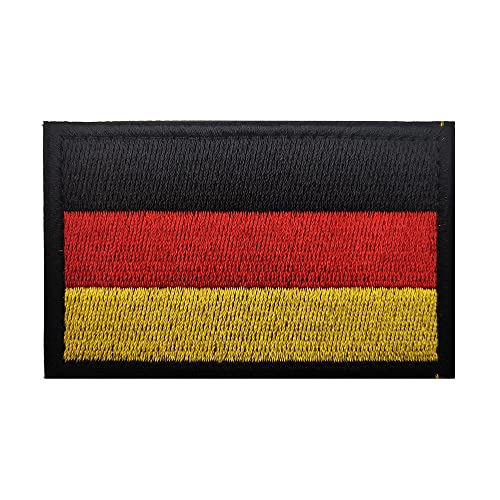 Armband mit europäischem Nationalemblem, bestickt, britische französische Flagge, Stickerei, DIY, personalisiertes Stoffarmband (deutsche schwarze Bordüre) von Mr.Fashion