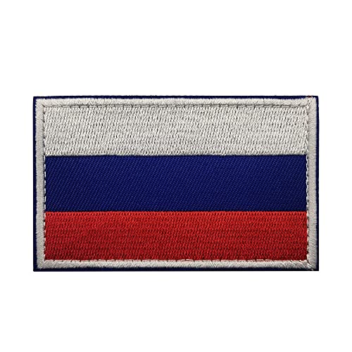 Armband mit europäischem Nationalemblem, bestickt, britische französische Flagge, Stickerei, DIY, personalisiertes Stoffarmband (russischer weißer Rand) von Mr.Fashion