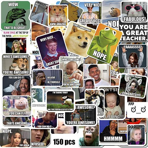 Meme-Sticker/Meme-Belohnungsaufkleber für Lehrer, 150 Stück, keine Duplikate, 7,6 cm von Mr.lucky Artwork